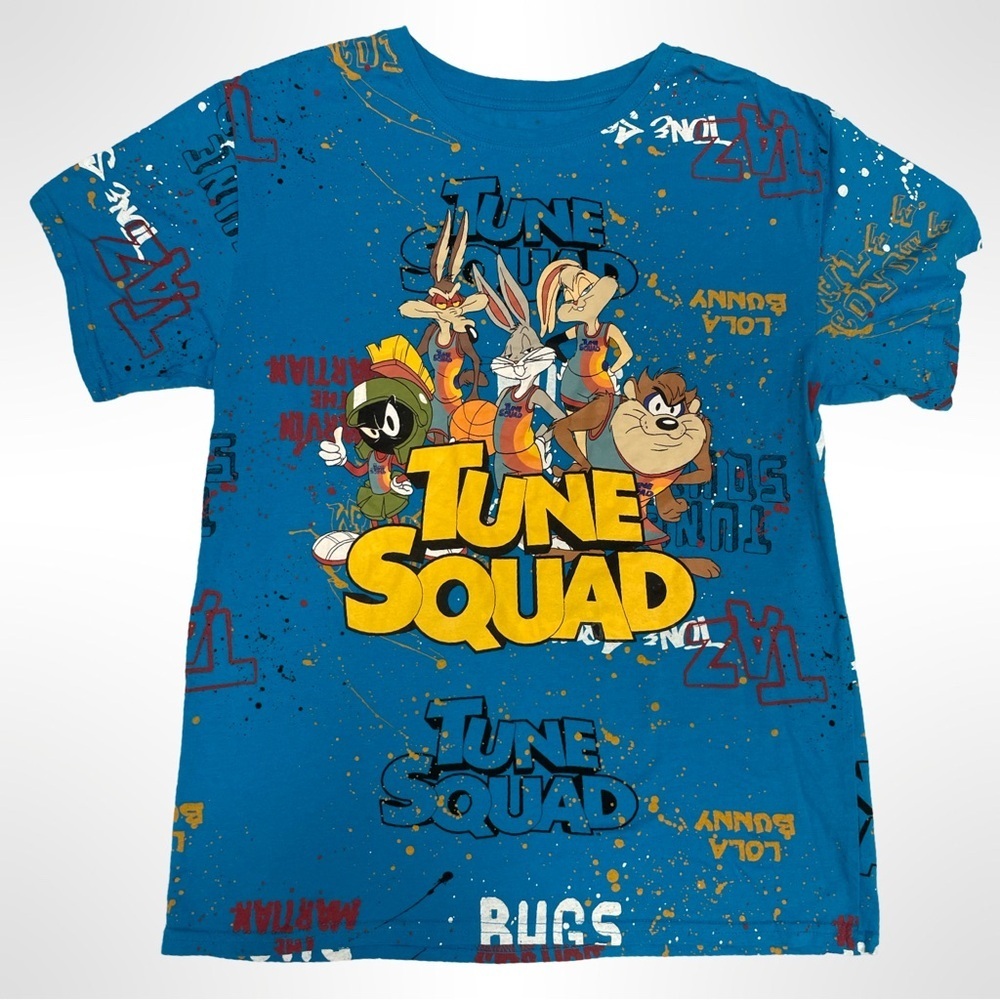 Tune Squad Unisex‎ Blue Graphic T-Shirt size medium